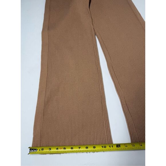 Aerie Women’s Wide Leg Ribbed Wool Blend Pants Size L - Picture 8 of 12